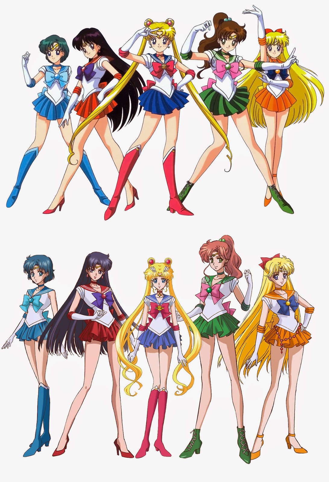 Sailor Moon old vs new - team