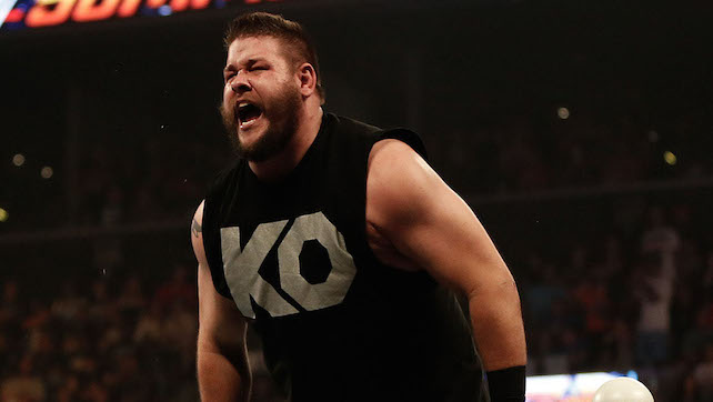 NEW YORK, NY - AUGUST 23: Kevin Owens celebrates his victory over Cesaro at the WWE SummerSlam 2015 at Barclays Center of Brooklyn on August 23, 2015 in New York City. (Photo by JP Yim/Getty Images)